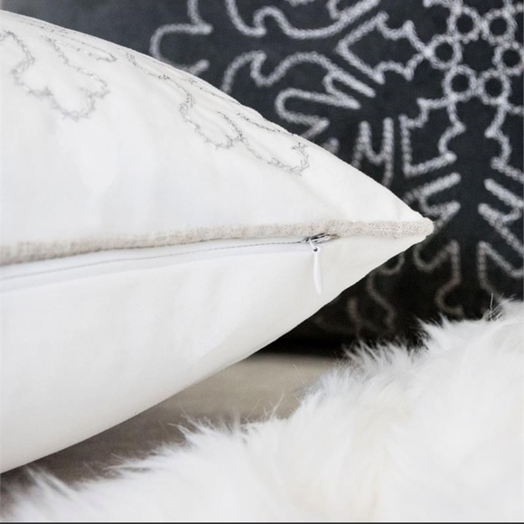 Christmas Holiday White Pillow / 20 x 20 / Set of two - Picture 3 of 6